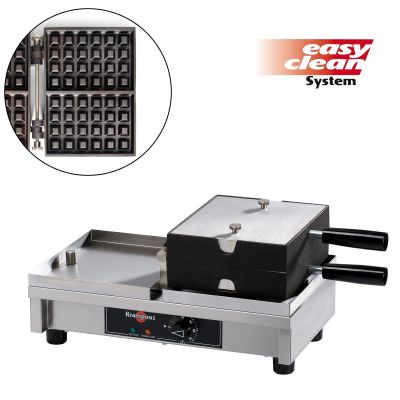 Máquina de Waffles 180º KRAMPOUZ Liege 4x6L Paty Abertura lateral