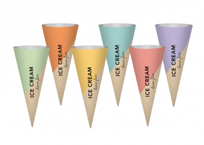 Cones papel Kraft & Colors