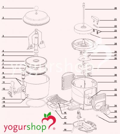 Peça 3 - Misturador Chocolateira Ugolini 3L