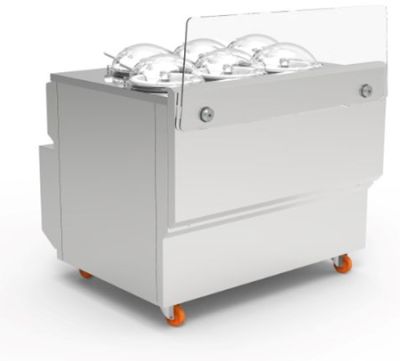 FRIGOMAT GX6 Produtora de gelado com 6 cilindros de produção/exposição