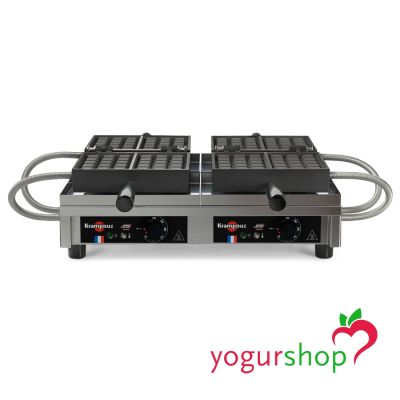 Máquina de Waffles 180º Dupla KRAMPOUZ Bruxelles 3x5 WECAAB