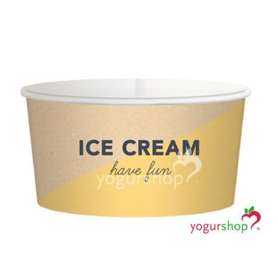 Taças de Cartão para Gelados Kraft and cores 155cc