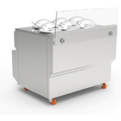 FRIGOMAT GX6 Mantecadora- expositor con 6 cubetas de mantecación