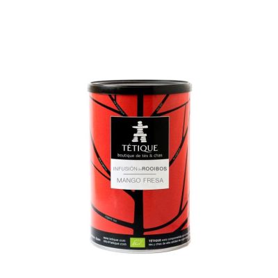 Infusion Rooibos Mango-Fresa BIO Lata 45 Pirámides