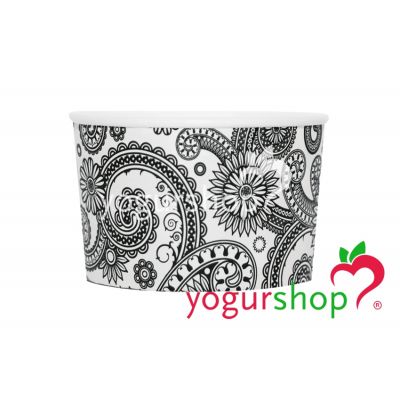 Tarrinas mod Black&White 230cc Caja 1290 uds