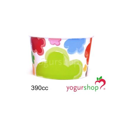 Taças de Cartão para Gelados Flores 390cc Caixa 1200 uni